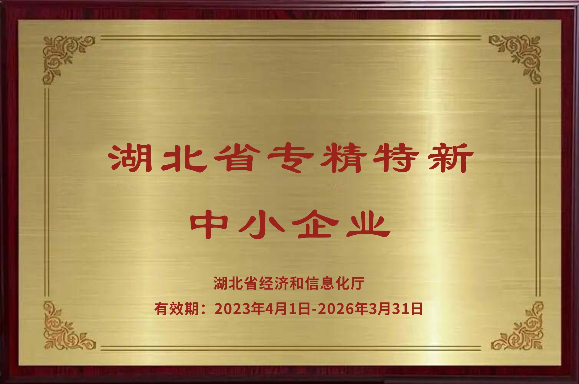 湖北省專(zhuān)精特新中小企業(yè)